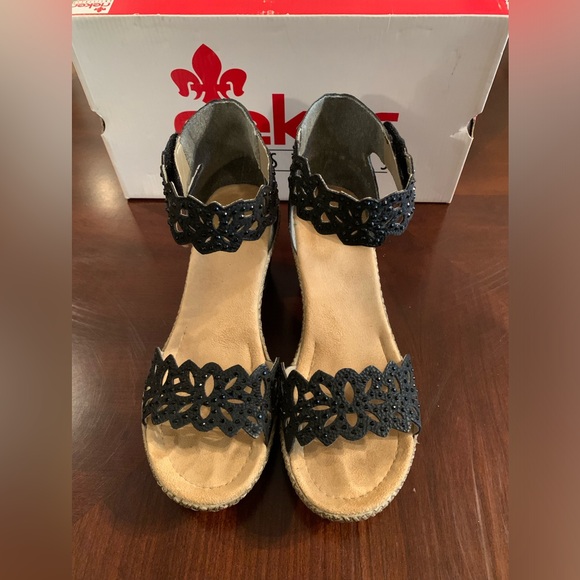 Rieker Block Heel Sandals Size 37 - Picture 2 of 7